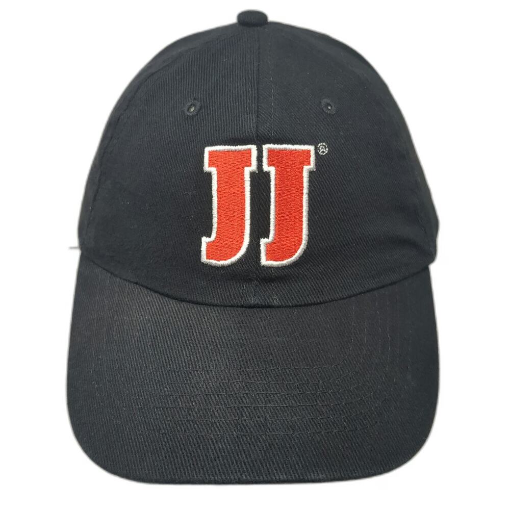 Jimmy John's Baseball Cap Black One Size Strapback Red Logo Embroidered Hat